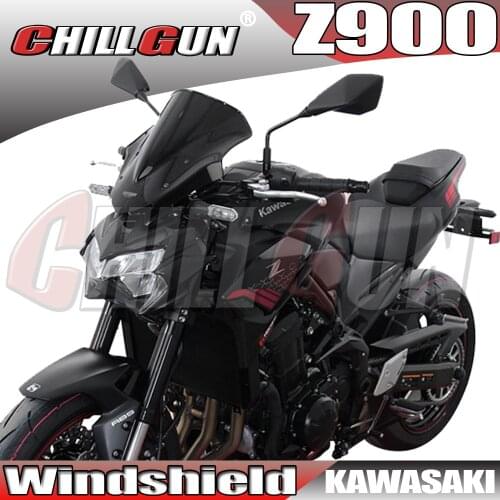 Motorcycle Sports Touring WindScreen Windshield Viser Visor Deflector Fits For KAWASAKI Z-900 Z 900 Z900 2020 2021 Double Bubble
