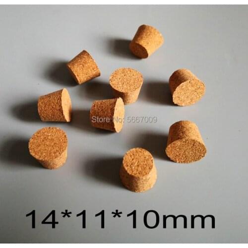 14*11*10mm Lab Wooden Test Tube Stoppers Small Plugs Glass Bottle Soft Corks for School Experiment