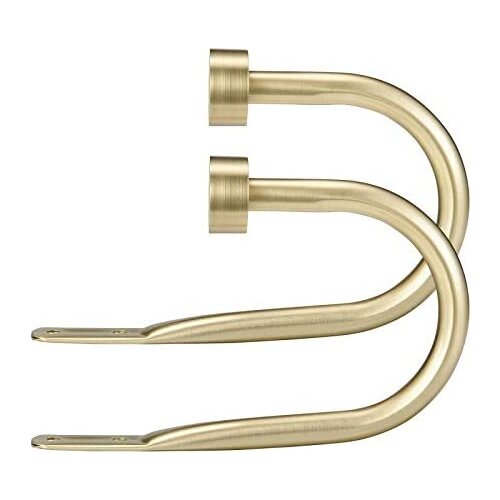 Curtain Holdback, Quality Metal Decorative Curtain Holdbacks with Zinc Alloy Cap Finials, Set of 2 Window Curtain Holdbacks