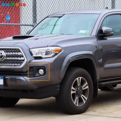 For Toyota Tacoma TRD Sport 2016-2019 Car Front Fog Light Lamp Cover Car Head foglight Bezel Cover Trim Styling Accessories 2pcs