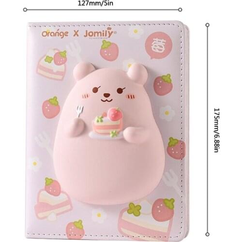 F3MA Stress Relief Notebook with Squishy Resilience Animals Kawaii Notebooks for Kids Toddler Teens Student Party Gifts