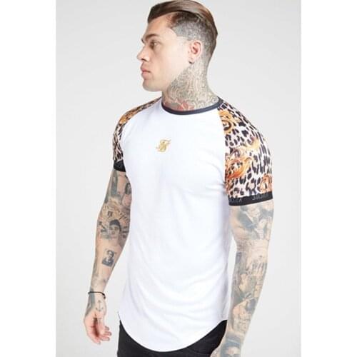 Europe Round Hem New Men Print Short Sleeve T Shirt Men Fashion O-neck Tee 2021 Summer New Casual Harajuku Mens Streetwear