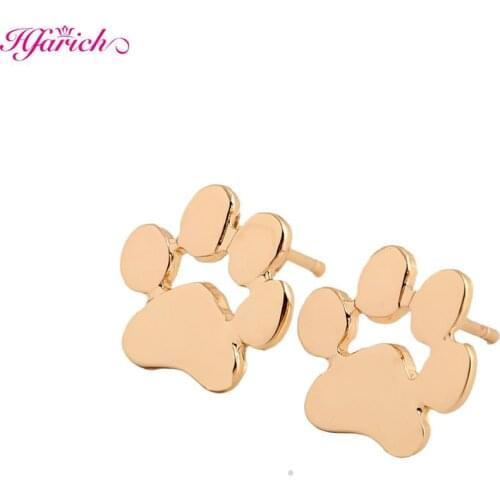 Hfarich Paw Earrings for Women Cat and Dog Paw Stud Earrings Party Gifts Drop Shipping Punk Feminina Animal Earrings for Women