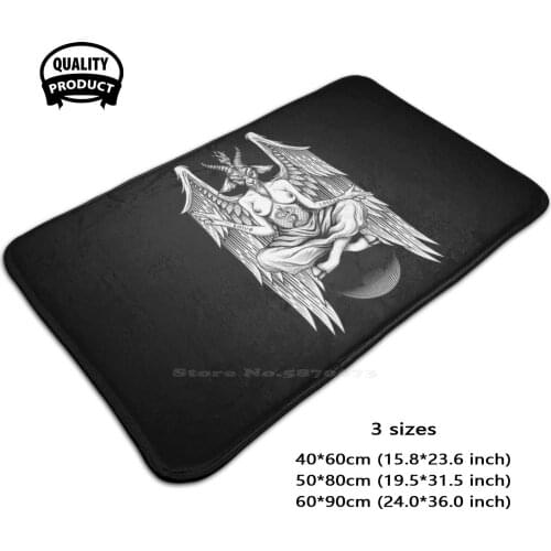 Baphomet Goat Door Mat Foot Pad Home Rug Baphomet Devil Satan Occult 666 Demon Goat Satanic Satanist Pentagram Evil Metal Pagan