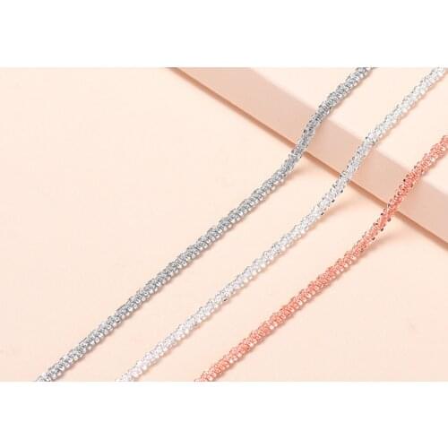 Lyvior Cauliflower Bracelet Female Girl Small Fresh Baby Star Caterpillar Silver Plated Chain Net Jewelry 2Pcs/lot