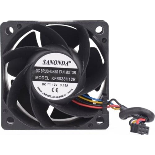 New line 6 cm 6038 big air volume 4 cooling fans KF6038H12B 12 v 3.15 A