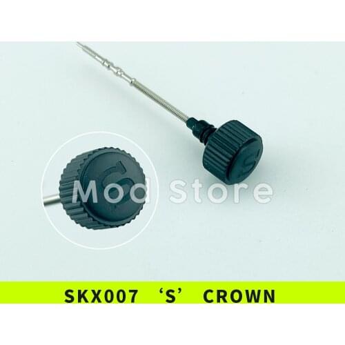 NEW Arrival SKX007 Matte Black Crown Engraved Signed 'S' Mod Parts 2 Gaskets For NH35/36 NE15 7S26 4R36 6R15 Movement
