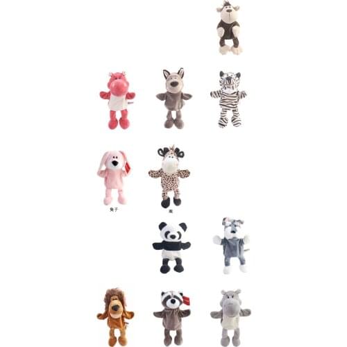 New cartoon animal hand puppet Parent-child storytelling props lovely toy 30cm lifelike favorite doll birthday gift for kid