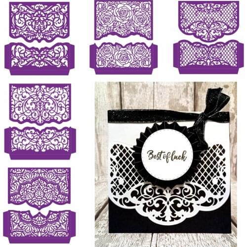 Hollow Lace Patchwork cutting dies DIY Scrapbooking Photo Album Embossing For Gift Card Making supplies Handcraft 2019