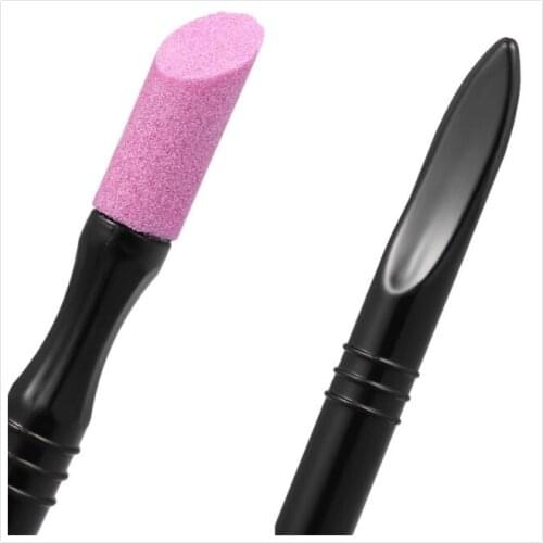 Professional Cuticle Nail Pusher Double-end Manicure Engraving Pen Quartz Polished Ceramic Pen Grinding Tool nail Trimmer 100set