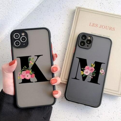 Transparent Matte Art Letters Camera Protect Phone Case For iPhone 11 12 Pro X XR XS Max SE 2020 7 8 Plus Soft Silicone Cover
