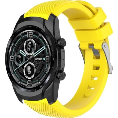 22mm Wristband For Ticwatch Pro 3 Strap Silicone Sport Bracelet For Ticwatch Pro 2020/PR 03/S2 E2 Watchband Replace Accessories