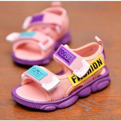 Summer Baby Sandals For Girls Boys Soft Bottom Cloth Children Shoes Fashion Little Kids Beach sandals Toddler Shoes Patchwork