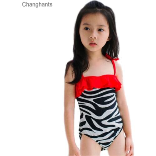 Girls One Piece Swimsuit 2-7 Y Children Sling Swimwear Kids Bathing Suit Swimming Pool Suit Baby Sandy Beachwear