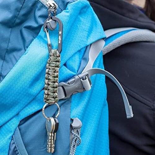 Tactical Backpack Military Nylon Hanging Buckle High Strength Nylon Chain Backpack Key Hook Webbing Belt Clip Climbing Carabiner