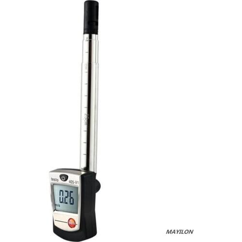 Testo 405-V1 Thermal Anemometer Handheld Digital Anemometer Indoor Air Speed Measuring Instrument with Duct Holder 0560 4053