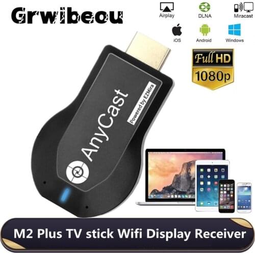 Grwibeou M2 Plus HDMI TV Stick 1080P Wifi Display TV Dongle Receiver Anycast DLNA Share Screen for IOS Android Miracast Airplay