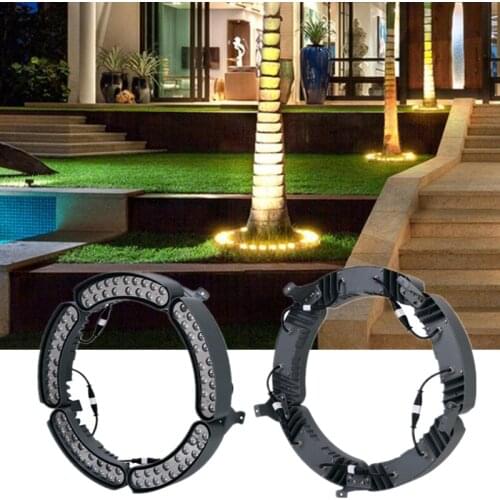 Outdoor Landscape Lighting Led Tree Holding Light Outdoor Waterproof Colorful Projection Tree Ring Ecological Lighting 12V 24V