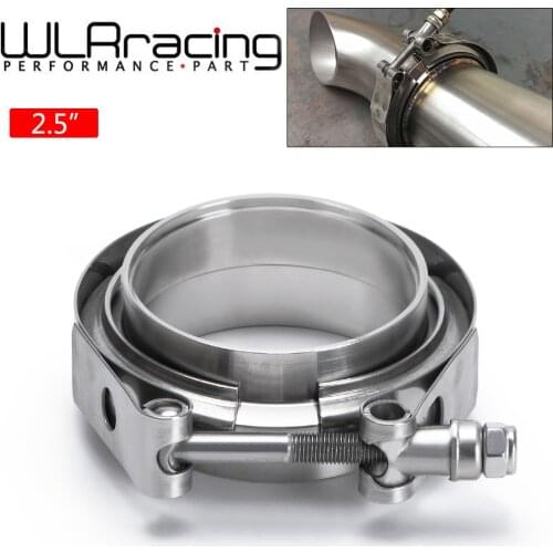 WLR RACING - New type 2.5" 63mm VBand clamp flange Kit (Stainless Steel 304) For turbo exhaust downpipe