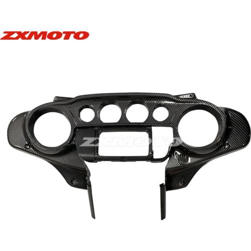 Unpainted Black For Electra Street Glide Headlight Fairing Mask Front Cowl Fork Mount Motorcycle Parts 2014-2018 Gauge Cover