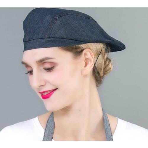1pcs Chef Hat Hotel Cooking Hats Cafe Bar Waiter Restaurant Cook Baking Caps Uniform Breathable Forward cap 56-58cm