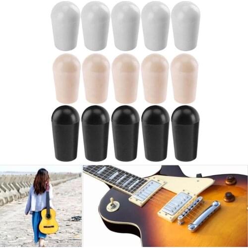 10pcs Plastic Guitar Toggle Switch Tip 4mm Cap Tip Buttons for LP Electric Black White Yellow 3 Colors Guitar Parts Accessories