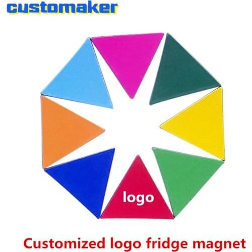 100pcs custom fridge magnet Colorful shape whiteboard sticker Refrigerator Magnets Kids kindergarten reward gift Home Decoration