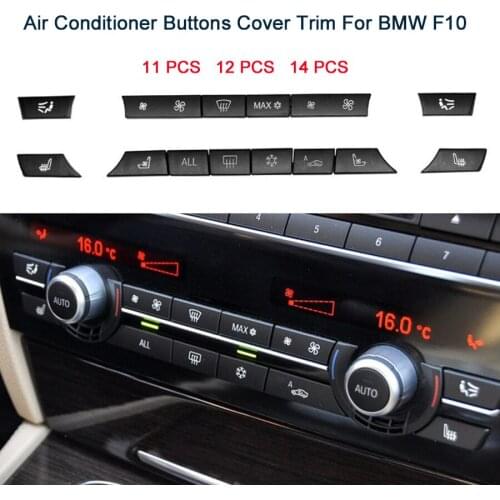 11/12/14 pcs Car Air Conditioner Switch Buttons Key Caps Repair Kit Replacement For F01 F02 F06 F07 F10 F18 61319313923