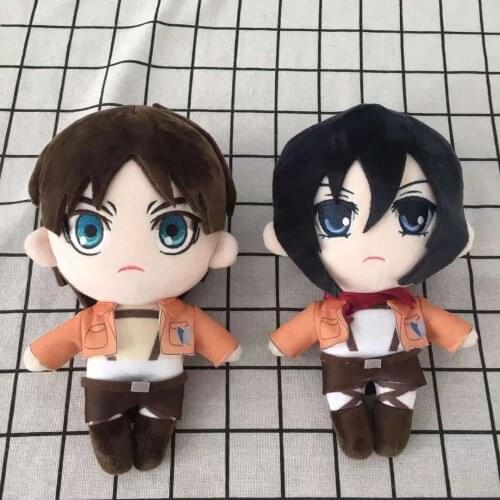 20cm Anime Attack on Titan Plush Toys CuteSoft Stuffed Levi Ackerman Dolls For Kid Birthday Gift