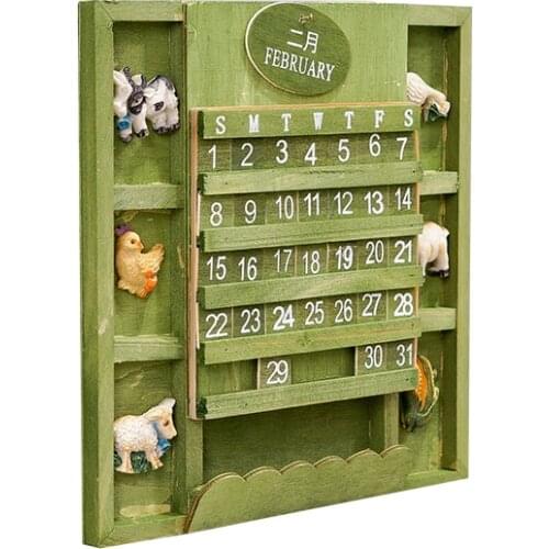 2019 creative wooden perpetual calendar calendar decoration wall wall calendar home date decoration