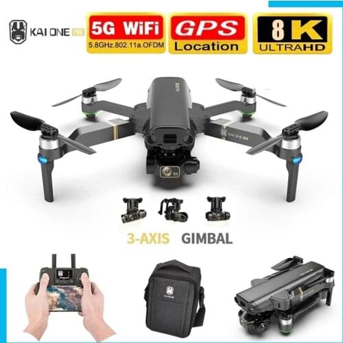 2021 New KAI ONE Pro GPS Drone 8K HD Camera 3-Axis Gimbal Professional Anti-Shake Photography Brushless Foldable Quadcopter Toy
