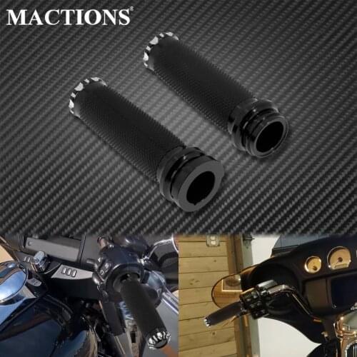 25mm Motorcycle 1'' Handle Grips Electronic Throttle Hand Grips Handlebar For Harley Softail Dyna Touring Road King FLHX FLTRX