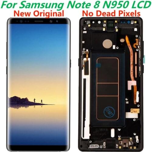 6.3" Original AMOLED For Samsung Galaxy NOTE8 N950 LCD Display With Frame SM-N950F LCD Display Touch Screen Replacement Parts