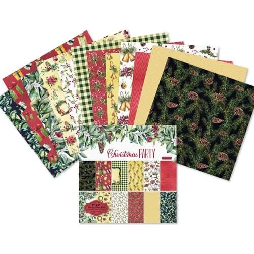 6'' Christmas Party Scrapbooking Paper Packs Of 24sheet DIY Arts Crafts Background Pads Scrapbook Paper Card Making Hand Account