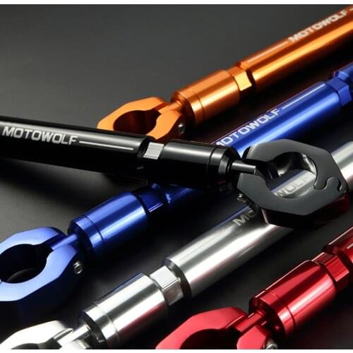 7/8" (22mm) Motorcycle Handlebar Motorbike Grips Handle Bar Steering Wheel Strengthen Adjustable CNC Aluminum Alloy Cross Bar