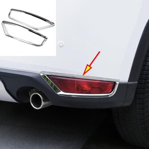 ABS Chrome Rear Bumper Reflector Fog Light Lamp Cover Trim Molding Garnish Frame Bezel Fit For Mazda CX-5 KF 2017 2018 2019