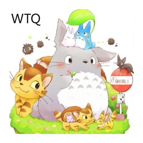 5D DIY Diamond Painting The Totoro and Friends Cross Stitch Kit Diamond Embroidery Full Drill Mosaic Picture Kid Room Home Decor