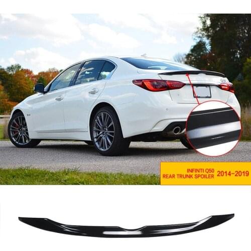 Loyalty Gloss Black Rear Trunk Wing Spoiler Tail Lip ABS for Infiniti Q50 2014-2020 JDM Style spoiler