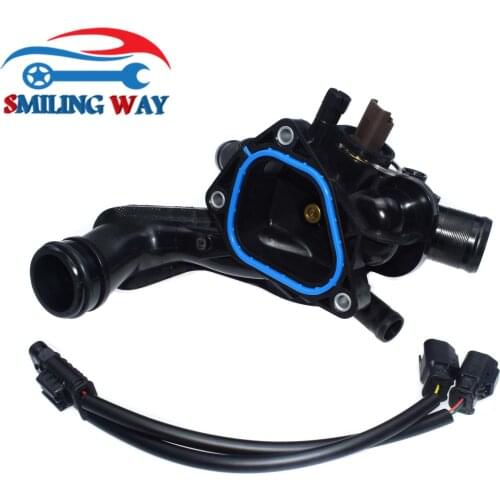Coolant Thermostat Housing Assembly & Adapter Lead Connector Plug For Mini Cooper 1.6L 2007-2013 OE# 11537534521, 11538699290
