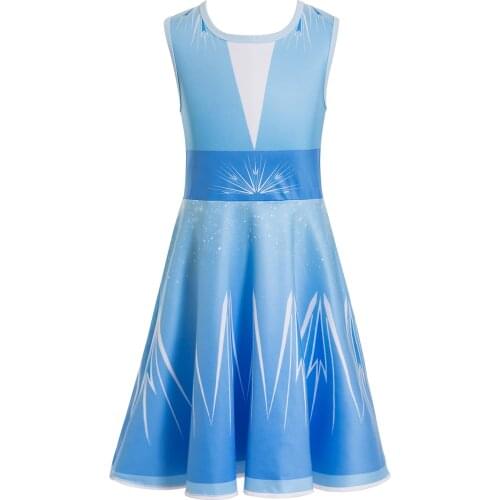 Party Princess Snow Queen elsa costume elsa 2 costume for girls Elsa Act 2 Halloween Costume for Girls new elsa cosplay