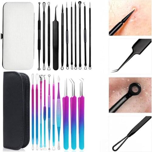 Facial Pore Cleaner Set Acne Needles Clip Cleaner Beauty Skin Care Tool Kit Practical Blackhead Remover Tool Kit