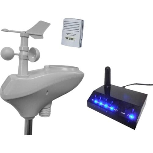 IP Observer Internet Weather Station Wireless Weather Station 433Mhz Wifi Connection Solar Charging Wireless Transmission