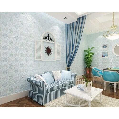 Beibehang New 3D pastoral non - woven wallpaper vertical striped floral warm bedroom guest room papel de parede 3d wallpaper