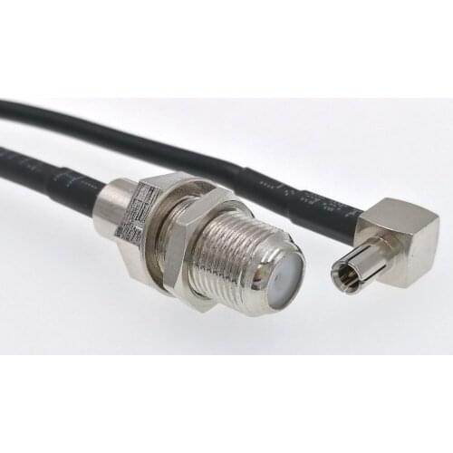 TS9 Male To F Female nut bulkhead RG174 Jumper Cable For ZTE Huawei Modem 18cm