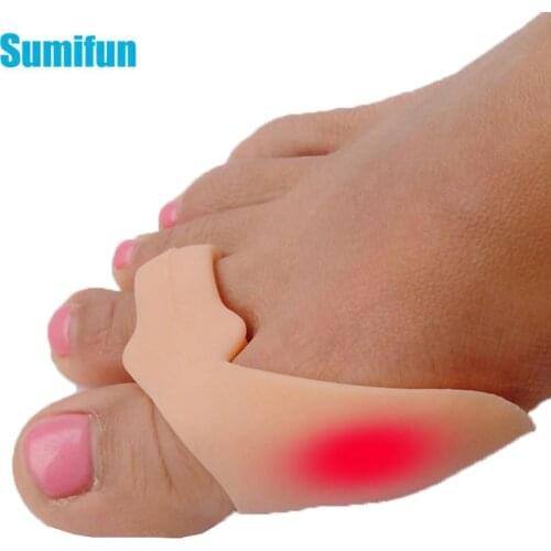 2Pcs Silicone Big Toe Separator Orthopedic Bunion Adjuster Hallux Valgus Toe Straightener Corrector Gel Foot Pedicure Feet Tool