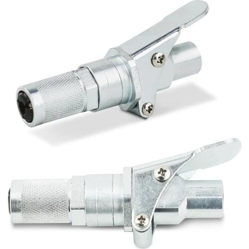 Grease Gun Coupler Grease Gun Hose 10,000 Psi 1/8" Npt Self-Locking Two Clamp Nozzle Hose Press Grease Gun Accessories