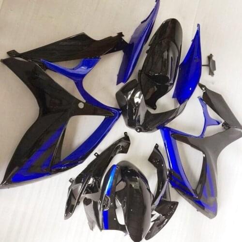 Whole New Fairings Kit Fit For SUZUKI GSX-R600 GSX-R750 K6 2006 2007 SUZUKI Blue GSX-R600 k6 06 07 black blue Fairings