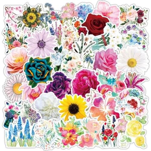 10/30/50 Girl Flower Cartoon Graffiti Sticker Laptop Luggage Skateboard Guitar Waterproof Sticker Toy Decoration Wholesale