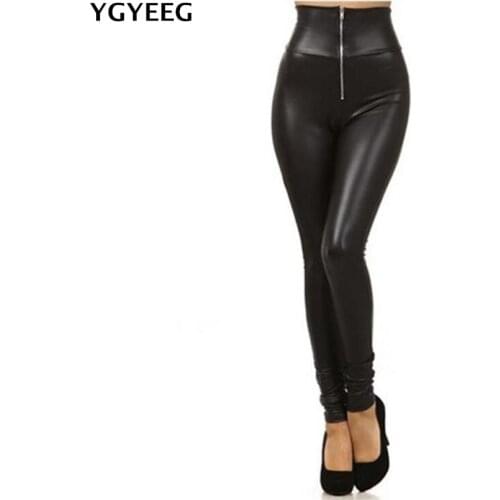 Женские кожаные брюки YGYEEG China At AliExpress