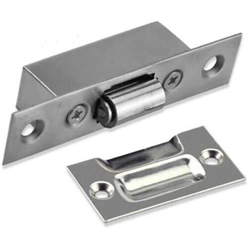 100PCS Hidden Stainless Steel Door Latches Cupboard Cabinet Touch beads Roller Latch Lock Wooden Door Stops Furniture Hardware